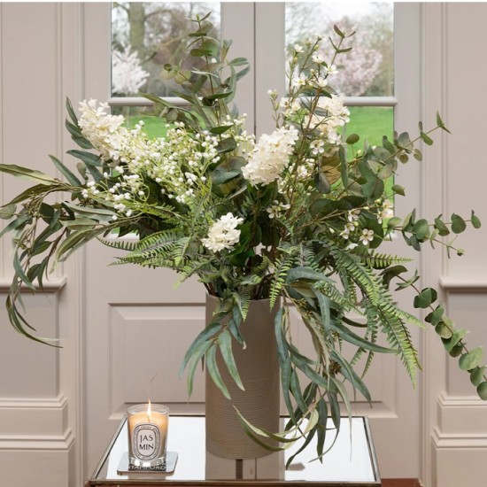 Artificial Wax Flowers White 67cm Artificial Flowers